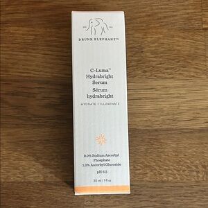 Drunk Elephant C-Luma Hydrabright Serum - White and Orange